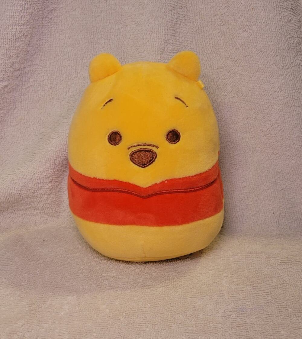 Disney Winnie The Pooh Bear 7 inch Kellytoy Stuffed Plush Toy Squishmallow